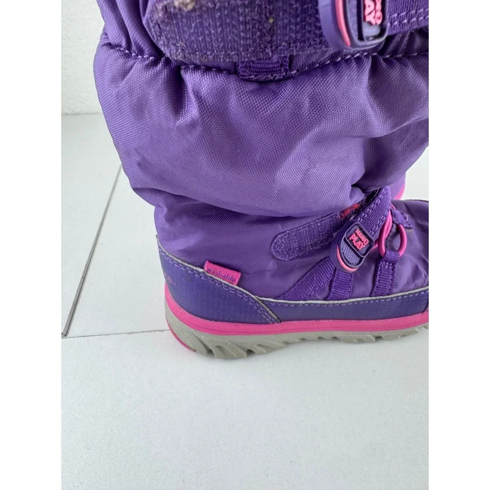 Stride Rite Girls M2P Sneaker‎ Boot Purple Pink 200 Gram Insulation 8 Waterproof